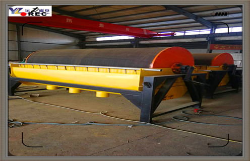 永磁筒式磁选机，济南永磁筒式磁选机_远力济南永磁筒式磁选机磁偏角怎么调整优缺点的结构磁场分布图